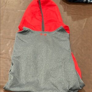 Under Armour Red and Gray Pullover
